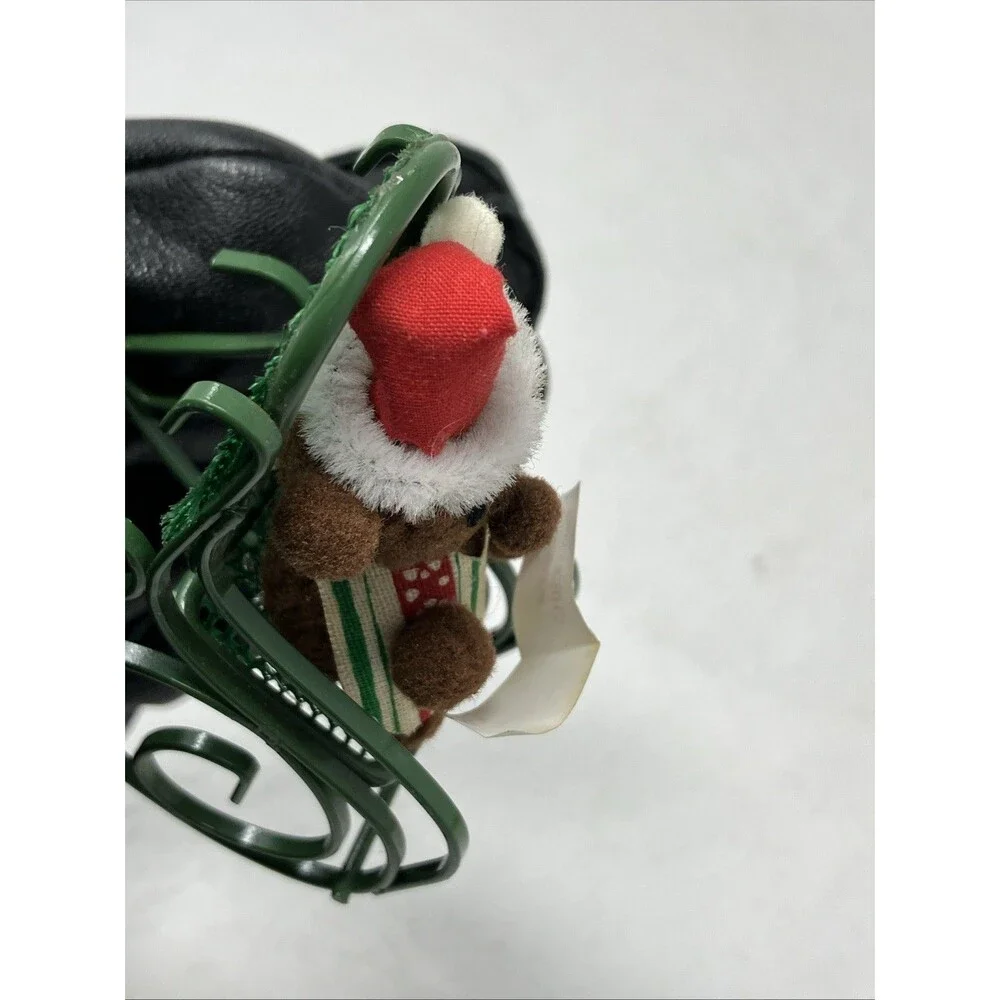 Miniature Wire Metal Rocker Rocking Chair Teddy Bear Dollhouse 1:12 Scale Green